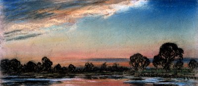Afterglow an Hour After Official Sunset Time, Chelsea, 14th July 1886 by William Ascroft